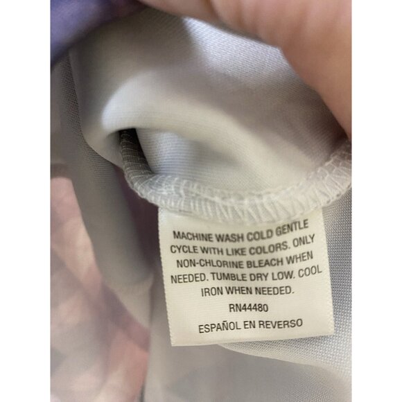 NWT Bar III Shift Dress Sz XS Stretch Colorful Geometric Purple White Artsy 3/4 - Picture 4 of 5